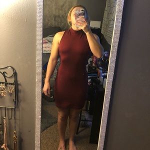 Burgundy dress